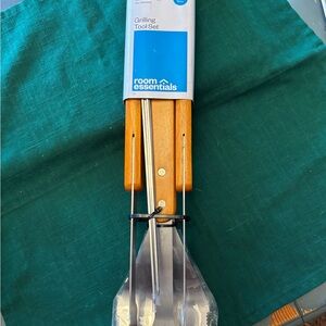 Room Essentials BBQ Tool Set - Silver and Tan